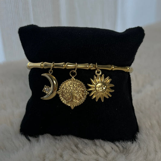 Ay-Güneş Figürlü Çelik Kelepçe